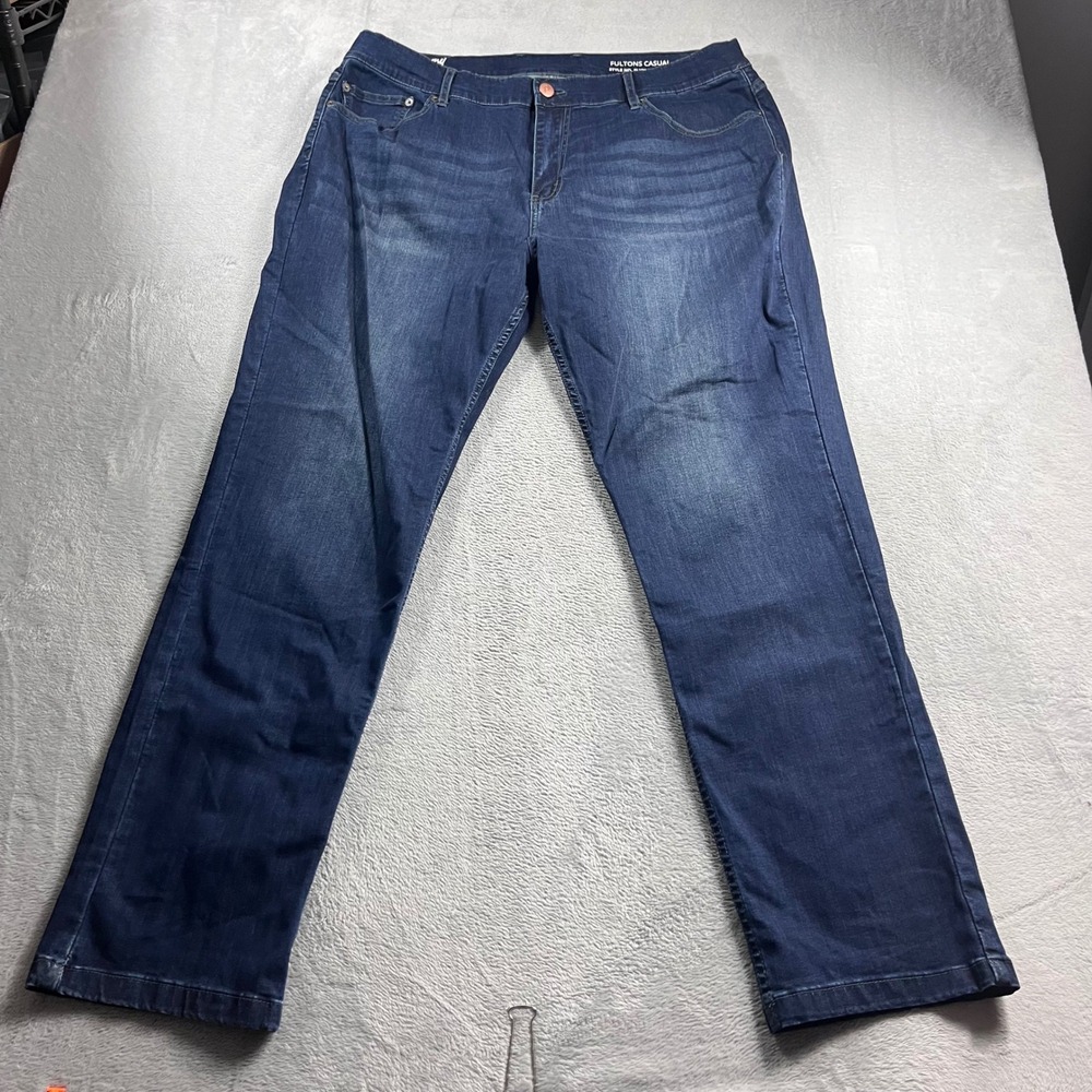 Mugsy Fultons Casual Dark Wash Stretch Denim Jeans FLX3NCFU-40X32 Mens 40x32